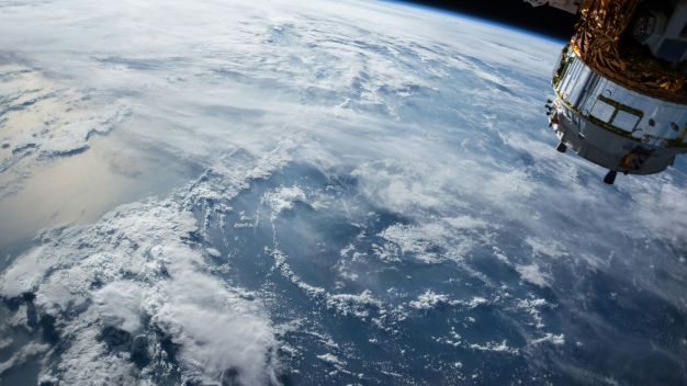 Satellite in orbit - space recruitment